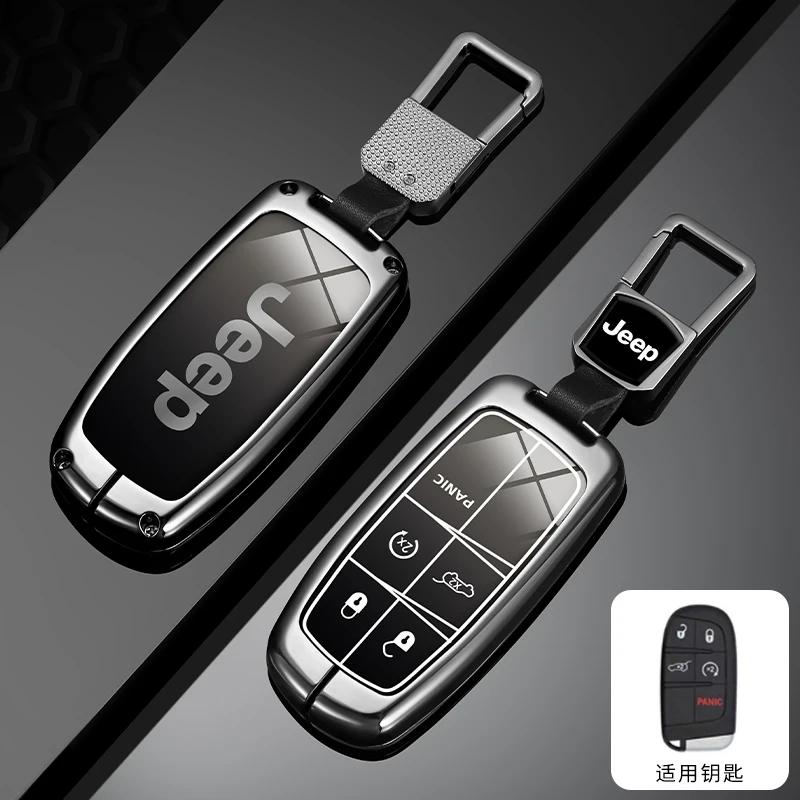 

For Jeep Metal Car Key Cover Case Fob 2/3/4/5 Buttons for Jeep Renegade Compass Grand Cherokee for Chrysler 300C Wrangler Acc