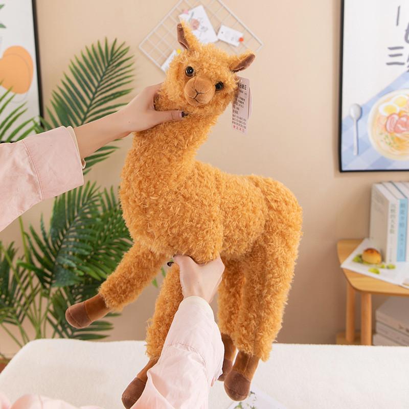 Simulation Animal Alpaca Plush Doll Childrens Birthday Gift Home Decoration