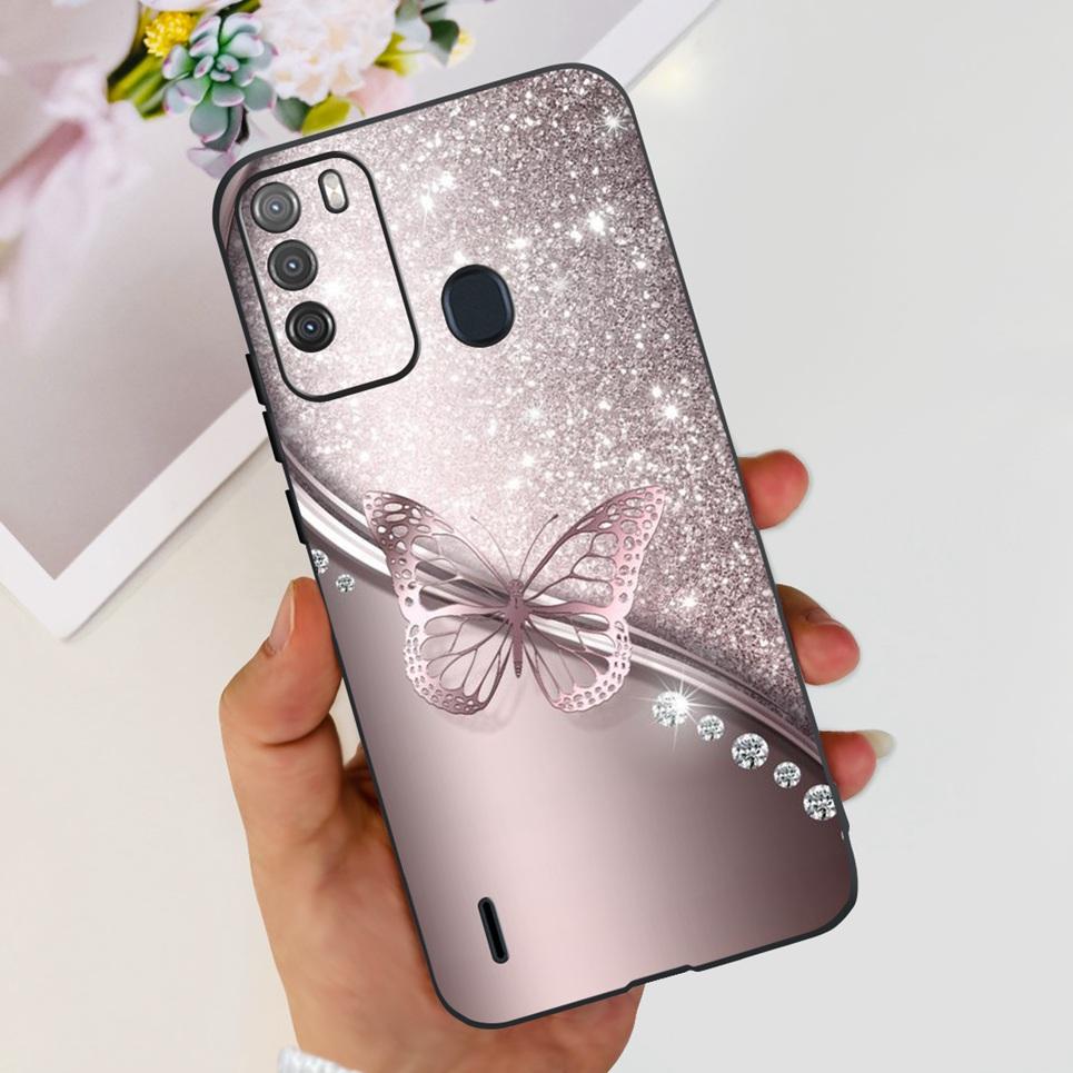 For ITEL Vision 1 Pro Vision 2 Phone Case Cute Cat Dinosaur Flower Pattern Back Cover Vision2 Vision1Pro Soft Matte Silcione Bag