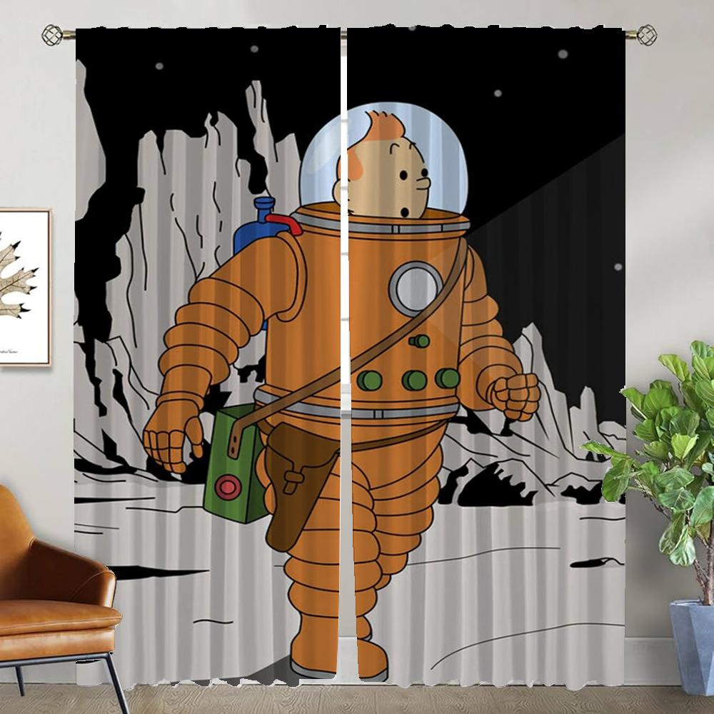 

Элегантные шторы для комнаты, для камеры, жестяные шторы на Хэллоуин, затемняющие шторы для комнаты, 2-панельные перегородки, гостиная, ребенок W50xH70cmx2pcs-CL