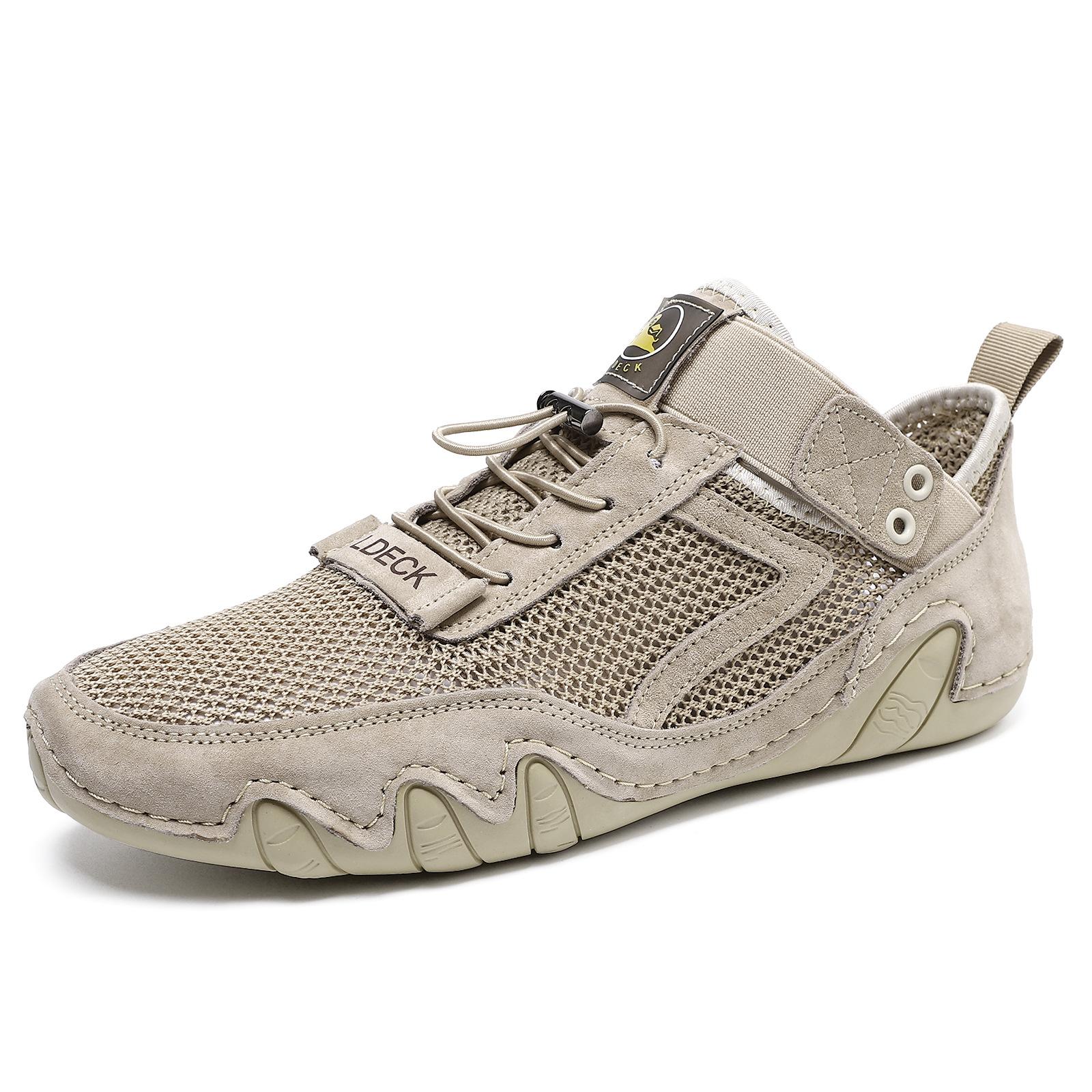 

Romanesque Men Mesh Casual Sandals Outdoor Comforts Breathable Men Sneakers High Quality Anti-slip Lightweight Hiking Shoes39-48 48 хаки