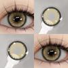 EYESHARE 1pair Lemon Gray Contact Lenses 14.0mm Korean Natural Brown Softlens Eye Contacts Cosmetics Pupils