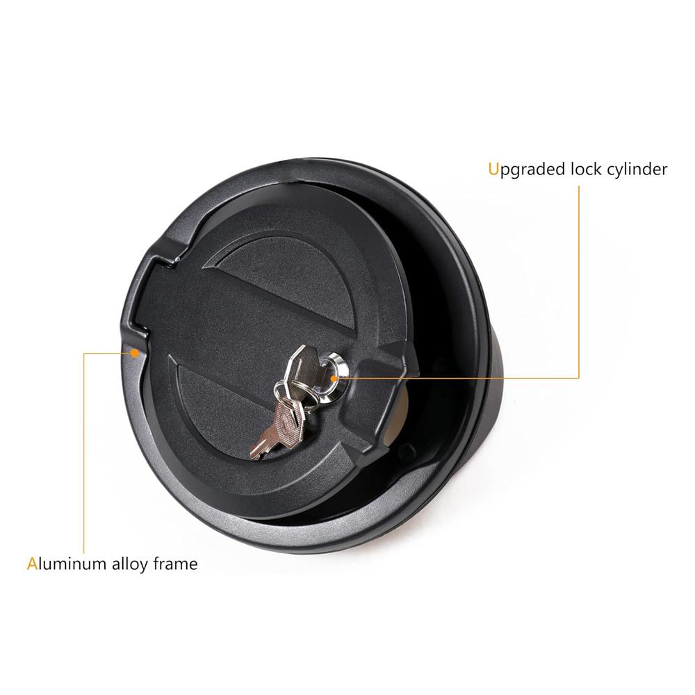 For 2018-2023 Jeep Wrangler JL Locking Gas Tank Cap Fuel Filler Door Cover Trim
