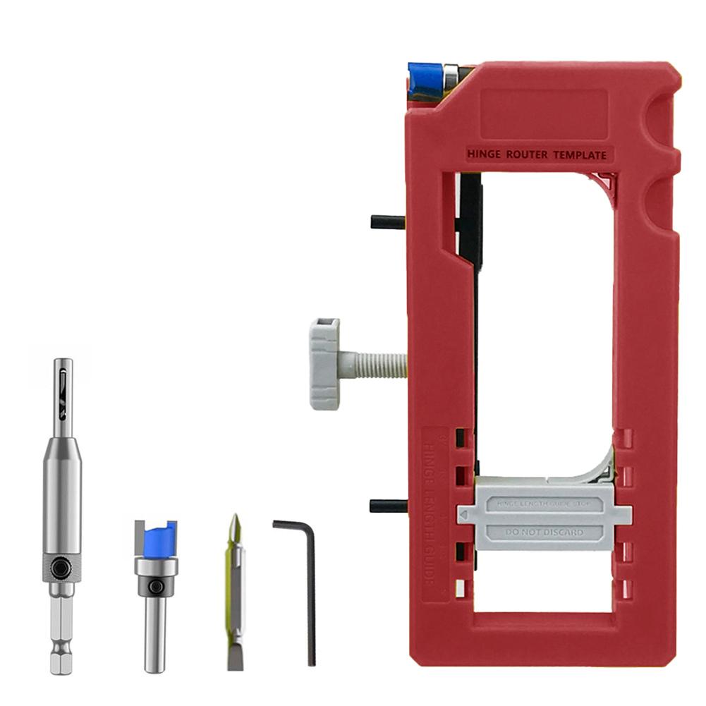 Door Hinge Jig Hole Opener Professional Door Hinge Installation Kit Precision Router Template Door Lock Hole Opener Locator