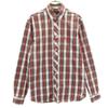 Check Pattern Long Sleeve Button Down Shirt S Red Men's Used