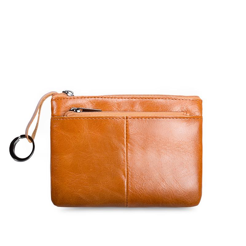 Women's Genuine Leather Retro Coin Purse - Mini Short Wallet & Portable Coin Bag