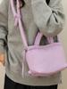 Lightweight Niche Design Down Crossbody Bag: Versatile, Casual Solid Color Shoulder Handbag