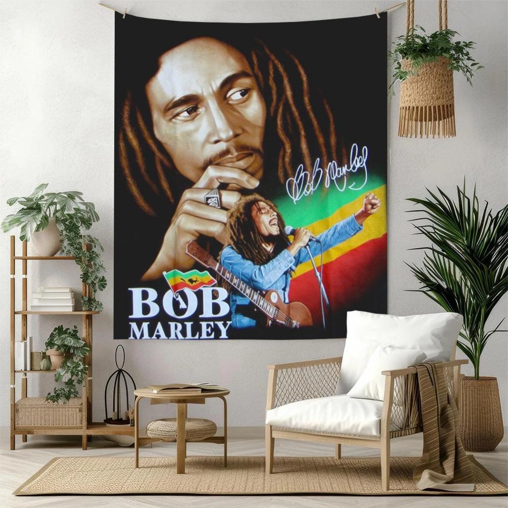 Bob Marley Estetická Tapiserie Severský Minimal Ideální Pro Stěnu Koleje Čtecí Koutek Ložnice Celoroční Ručně Malovaný Styl Dárek Pro Nový Domov