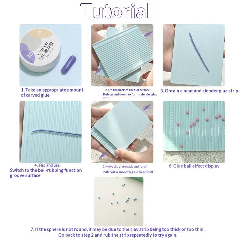 2-4mm Rubbing Strip Ball Mould Soft Ceramic Optional Diameter Non-Toxic Craft Supply for DIY Phone Case Decor Making