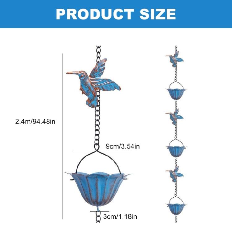 Decorative Iron Rainwater Catcher Chain For Heavy Storms Drainage And Landscape Aesthetic Upgraded Yard Hanging Decors