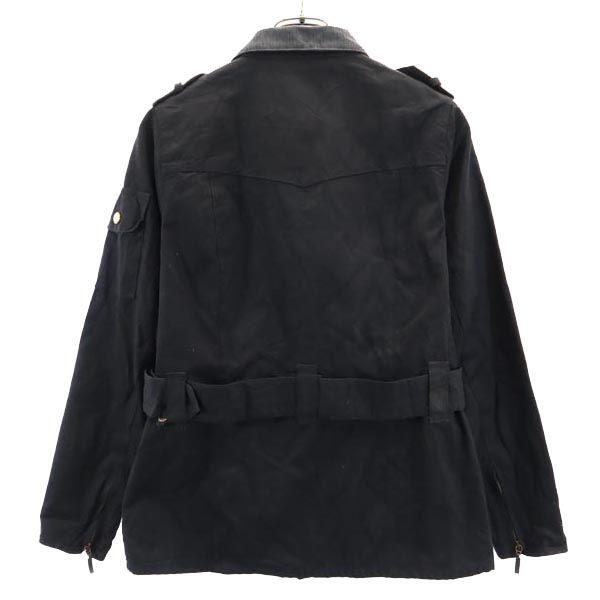 Barbour Wax Cotton Jacket 10 Black Waist Belt Women Used