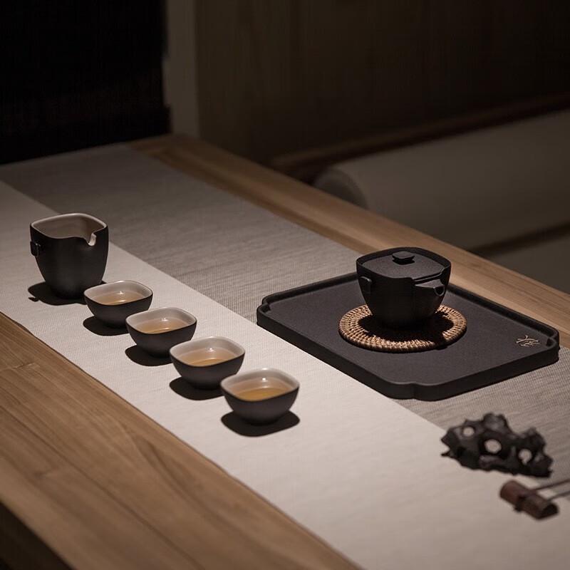 Edenus Square Reunion Black Iron Glaze Kung Fu Tea Set