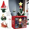 Rotating Christmas Tree Topper with LED Lights and Music Sound Effects Star Shape Xmas Treetop Decoration Holiday Party Favors