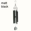 28\" Eco-Friendly Black Garden Decoration Music Wind Chime with 6 Tubes Home Decor Wind Chime