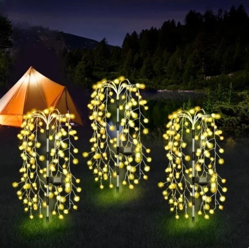 Outdoor LED Solar Fairy Lights Waterproof Landscape Pathway Decor Lawn Lamp for Villa Street Patio Balcony