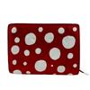 M82103 Yayoi Kusama Collaboration Dot Pattern Monogram Ann Platt Leather LVxYK Portefeuille Claire Bifold Wallet Red Leather Women Used