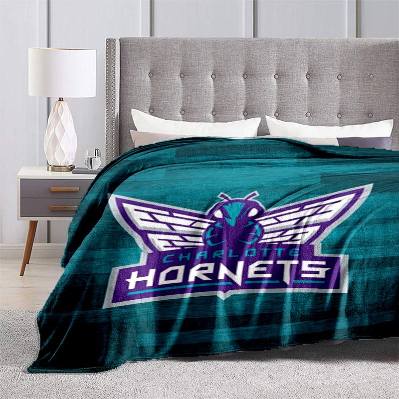 Charlotte Hornets Team Logo Blanket Soft And Comfortable Sofa Blanket Office Rest Blanket Nap Blanket Bedroom