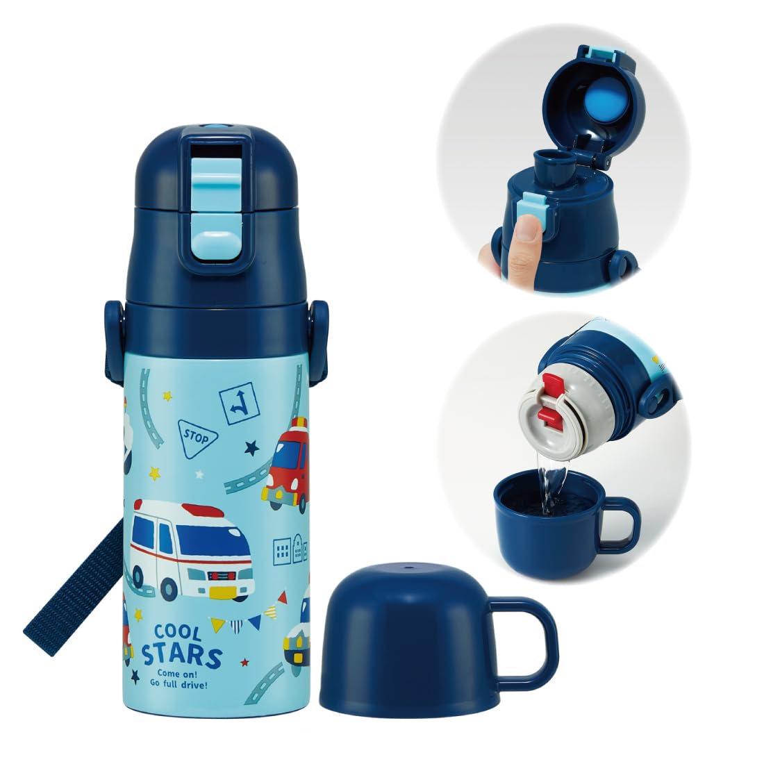 

Skater stainless steel water bottle for direct cup small for working for SKDC3 2-way kids, drinking, style, capacity, 350ml, people, boys,