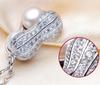 Fashion Style Necklace Peanut Pendant Necklace Jewelry Clear Pearl Necklace for Women(Color: Gold, Silver, Rose Gold)