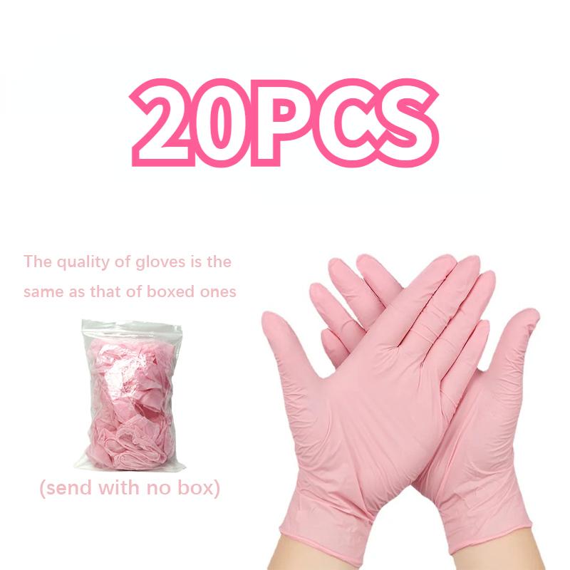 

20/50/100 шт светло-розовые нитриловые перчатки водонепроницаемые прочные чистящие средства для мытья посуды татуировки бытовые чистящие средства без латекса S