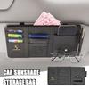 Multi-Function Car Interior Sun Visor Storage Bag Ticket Card Glasses Clip For Porsche Boxster Cayman Cayenne 911 Macan Panamera