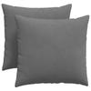 Sofa Cushions 2 Pieces Dark Grey 45 X 45 Cm Fabric