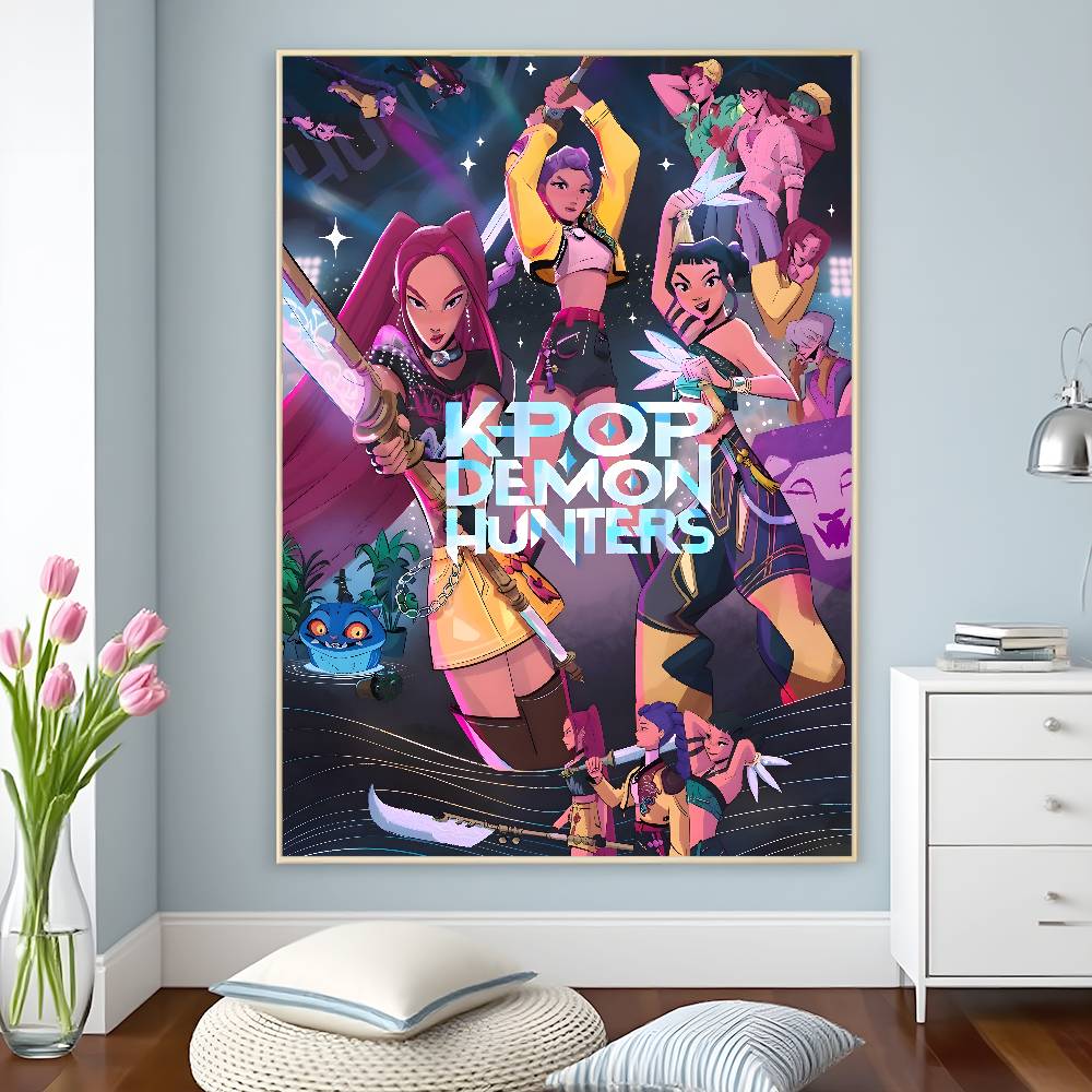 KPop D-Demon H-Hunters plakát HD samolepicí voděodolné plakáty všestranná dekorace do domácností, barů, hotelů a dalších věcí