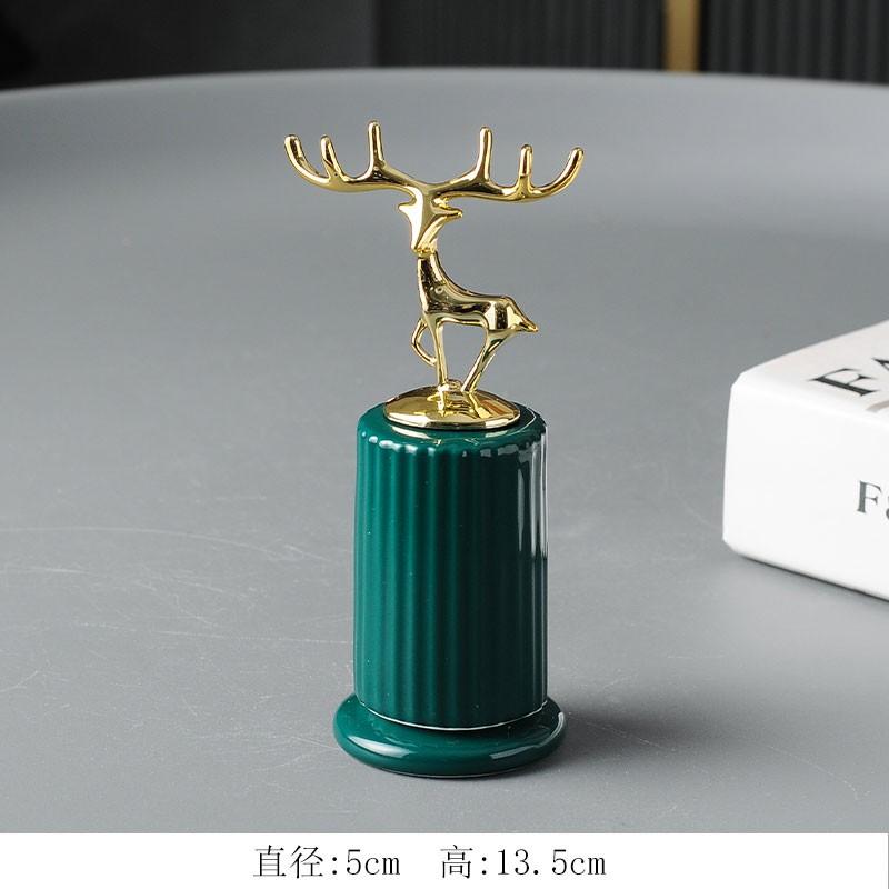Luxury Toothpick Jar Decoration Living Room Home Personalized Creative Cotton Swab Box Storage Box European Desktop Ornaments