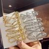 2/4PCS Metal Gold Silver Color Hair Clips for Women Girls Geometry Heart Infinity Korean Hairpin Barrettes Styling Accessories
