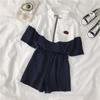 Summer Baby Girls Clothes Set Children Patchwork Zip Tshirts and Shorts 2 Pieces Outfit Kid Short Sleeve Top Bottom TrackOutfit