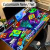 Large Mouse PadGeometry Dash Custom Name Text Personalized Desk Mat Non Slip Gaming Pad