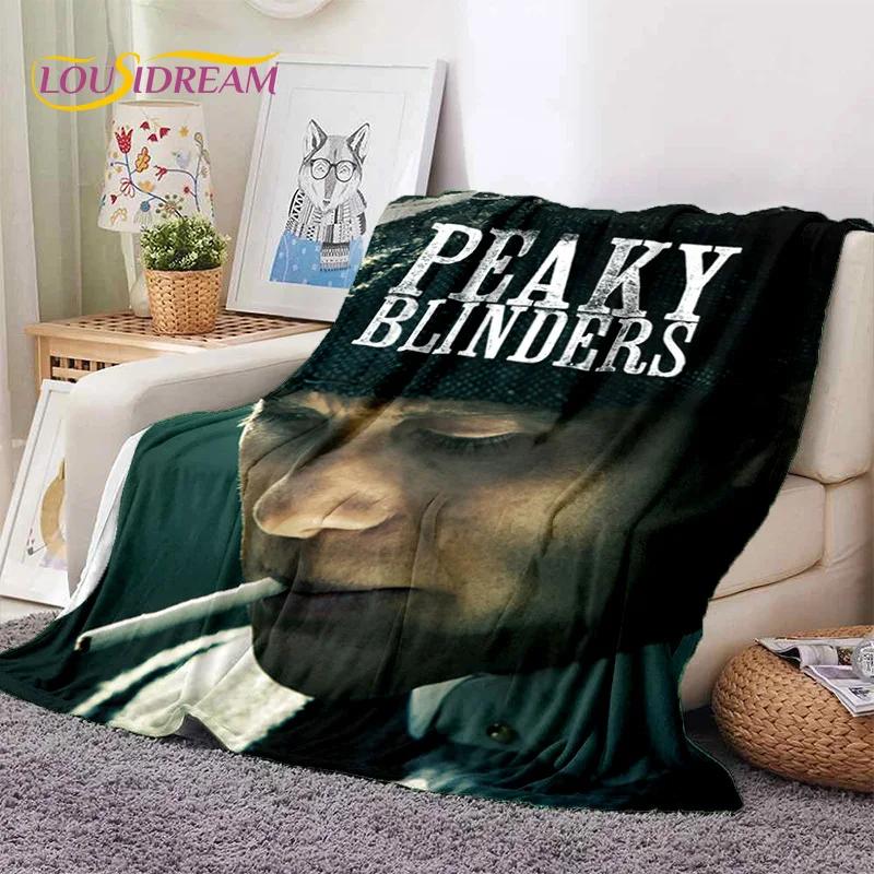 

3D P-Peaky Blinders Tommy Shelby Soft Flannel Blanket for Beds Bedroom Sofa Picnic,Throw Blanket for Cover Outdoors Leisure Gift 75x90cm( 29x35in )