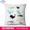 Cartoon Whale Printed Pillowcase Nordic Marine Cushion Decorative Home Decor Sofa Throw Decoration