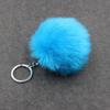 Niedlicher Bommel-Schlüsselanhänger mit buntem, flauschigem Ball, gefälschter Kaninchenfell-Schlüsselanhänger, schöner Damen-Modeschmuck