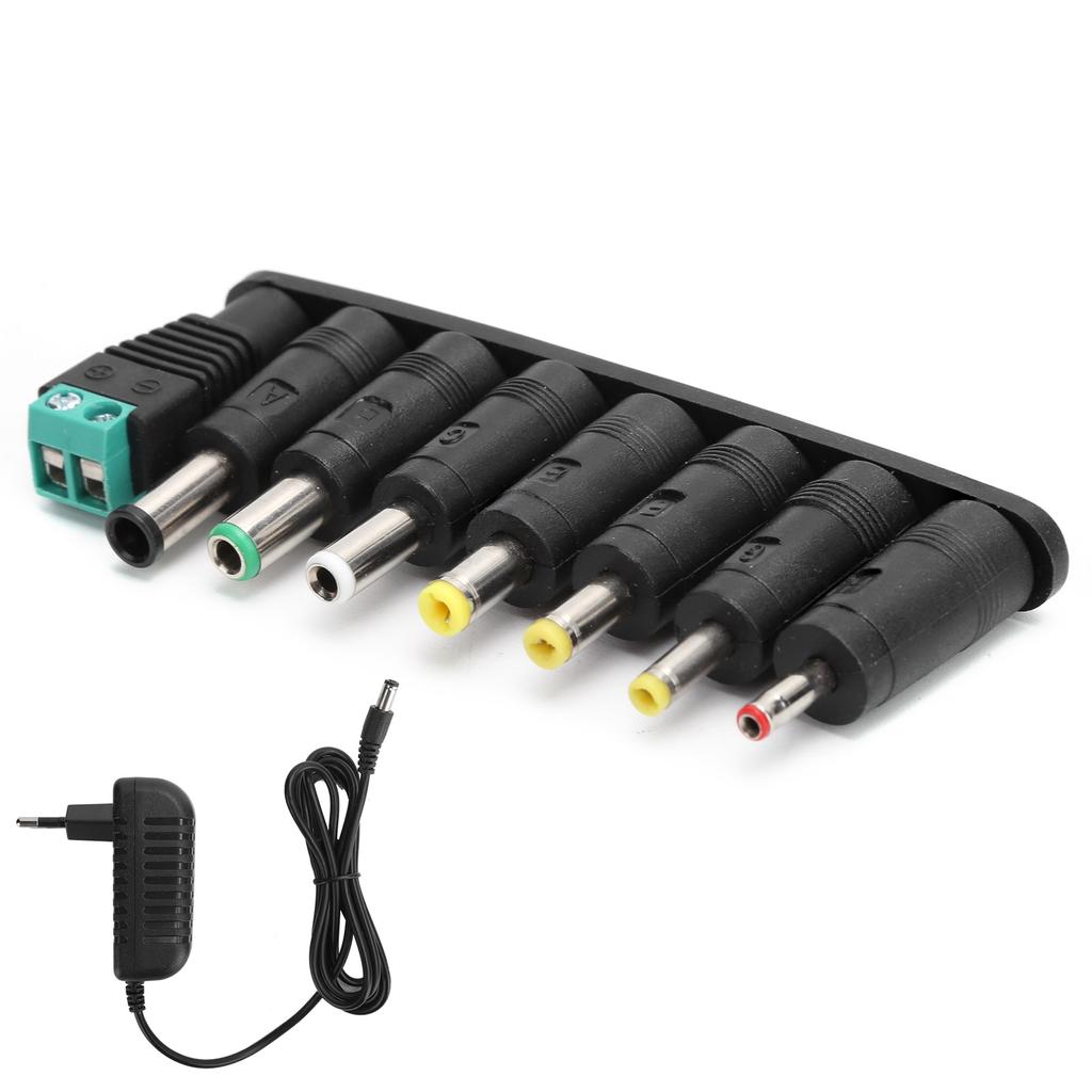 Power Supply Adapter 12V 2A LED Strips Switching Charger with 8 DC Conversion Plugs 100?240VEU Plug