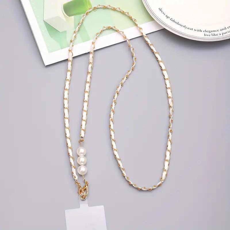 Pearl Mobile Phone Chain Necklace - Crossbody Lanyard for Women