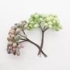 3Pcs Simulation Flower DIY Headdress Accessories Succulent Flocking Iron Leaves Pine Branches for Outdoor Patio Garden Wedding