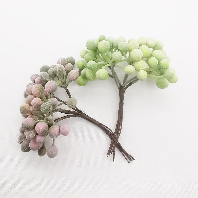 3Pcs Simulation Flower DIY Headdress Accessories Succulent Flocking Iron Leaves Pine Branches for Outdoor Patio Garden Wedding