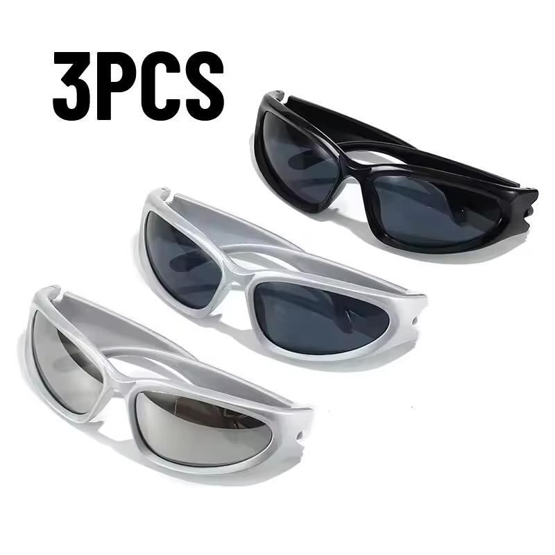 1/2/S Uv400 Lunettes de Soleil Mode Hommes et Femmes Haut de Gamme Y2K Carrées Lunettes Vélo Lunettes Résistantes Randonnée Extérieure