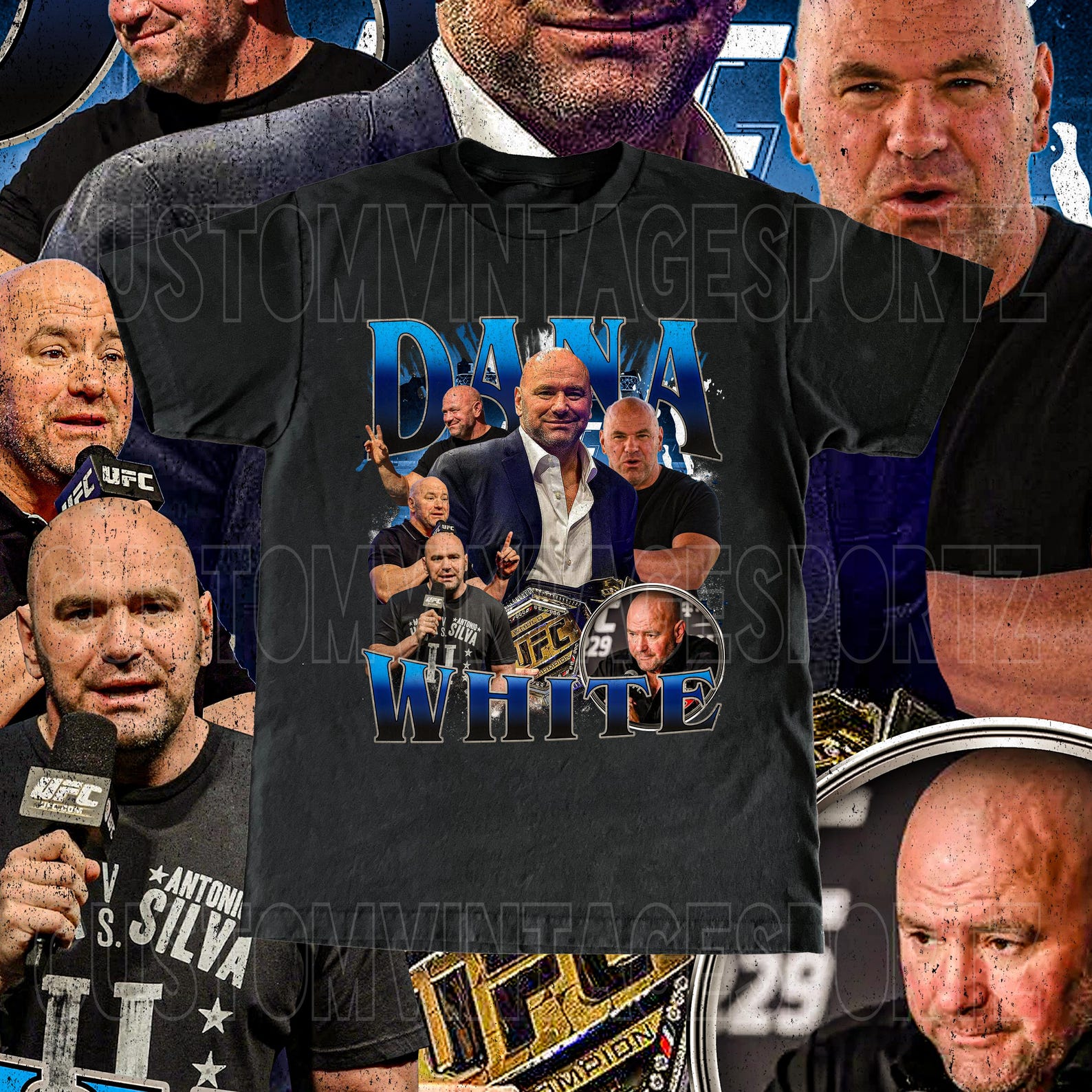 Dana White T Shirt High Quality Print - Custom Vintage Design Adult & Kids Sizes S