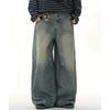 Wide-leg Jeans Men's European, American Retro Trend Loose and Versatile Drape Washed Casual Pants