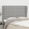 Vidaxl Wingback Headboard, Light Gray, 147X23X118/128 Cm, Fabric