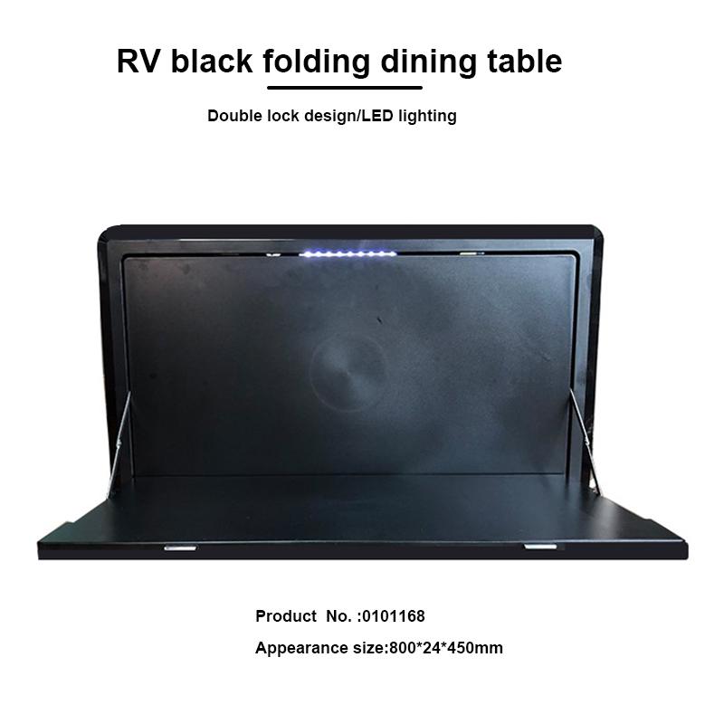 RV Outdoor Lighted Folding Plastic External tilt Dining Table Shelf With lock apply to motorhome caravan accessories
