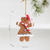 2026 Christmas Gingerbread Man & Santa Claus Resin Ornament for Home & Tree Decoration
