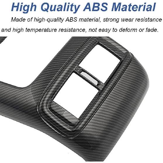for CRV 2017-2022 Rear Air Condition Vent Outlet Cover Trim Sticker, Carbon Fiber Grain Style Interior Decorative Panel Frame Accessories for Honda