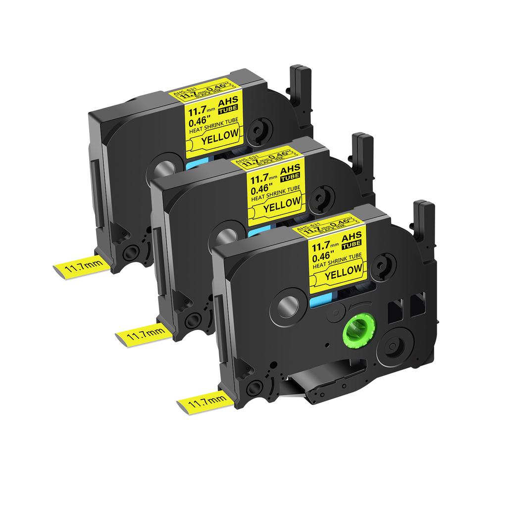 3-10PCS Heat Shrink Tubes Label Compatible for Brother HS HSe-231 Hs-631 5.8/11.7mm Label Tape For P-Touch PT-1010 Label Printer