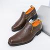 Herrars affärsläder skor stor storlek nya herrars fotläder skor utrikeshandel trend retro läderskor