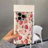 Custodia Trasparente con Fantasia di Fragole Rosse e Rosa per iPhone 17 Pro Max 16 15 Pro 14 13 12 11 XR 17Air 16 Plus Copertura in Silicone