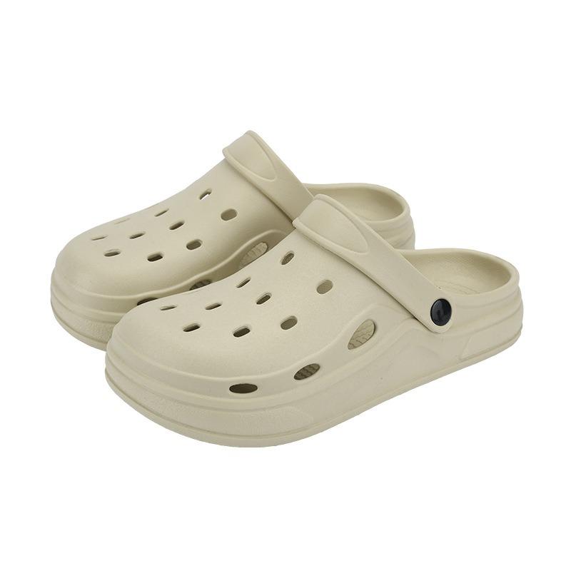 Warm Edge Hole Shoes Men's Summer Outdoor Non-slip Thick-soled New Baotou Beach Eva Cool Slippers Men