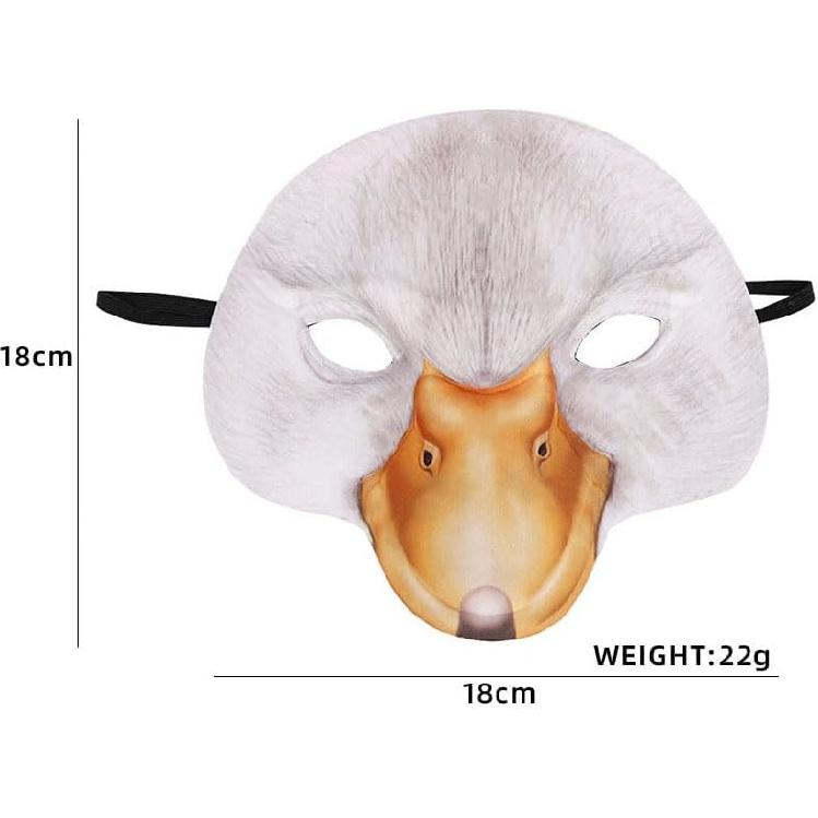1Pcs Halloween White Duck Masks Animal Duck Mask Masquerade Duck Mask for Halloween Easter Carnival Costume Party Props